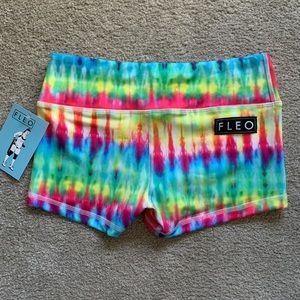 Fleo Rainbow Tie Dye Shorts